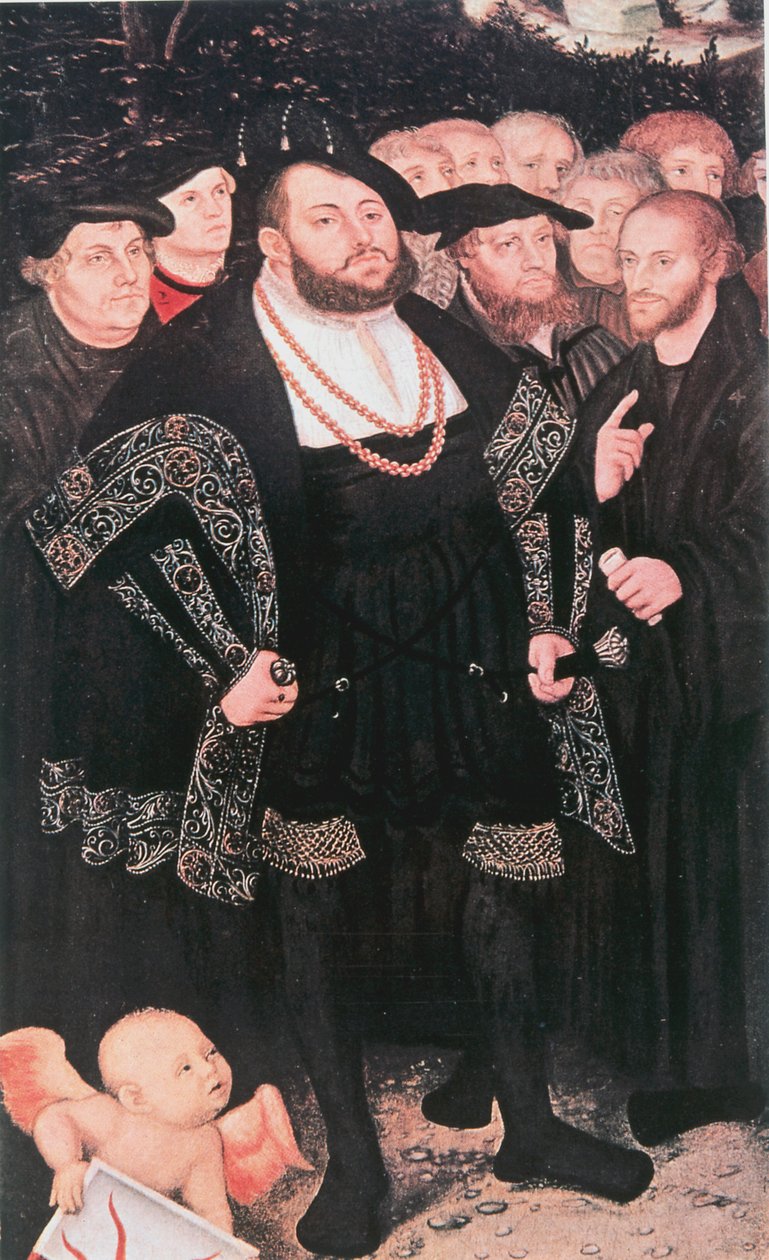 Martin Luther mit Reformatoren, ca. 1530 von Unbekannt