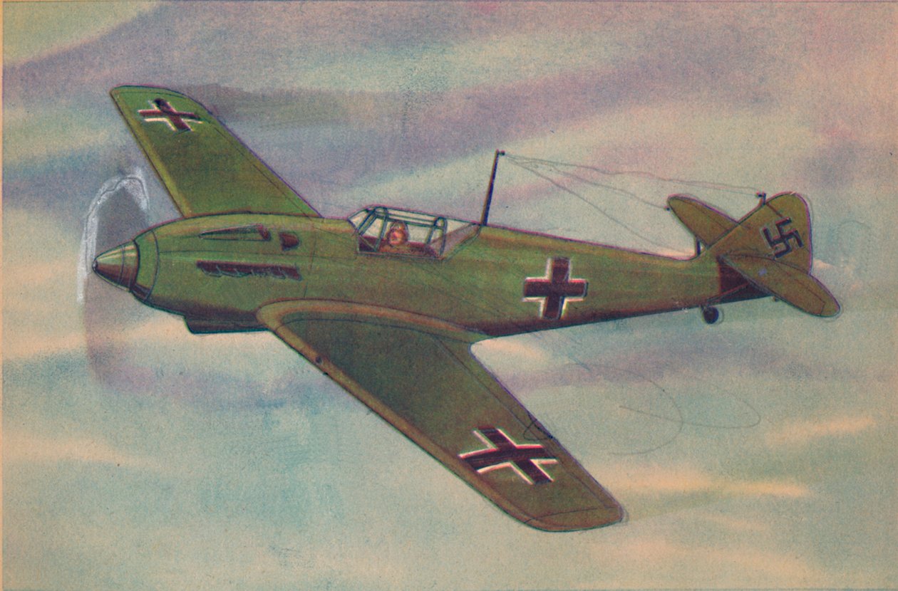Messerschmitt M.E. 109 Jagdflugzeug, um 1944 von Unbekannt