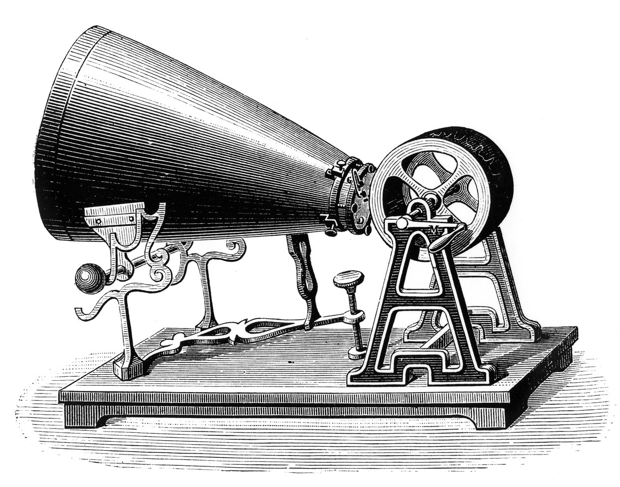 Phonautograph aus der Mitte des 19. Jahrhunderts, ca. 1880 von Unbekannt