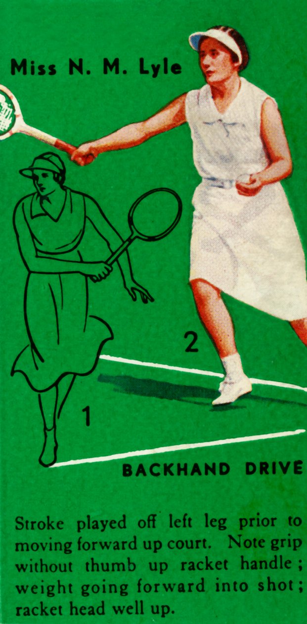 Miss N. M. Lyle - Rückhand-Drive, ca. 1935 von Unbekannt