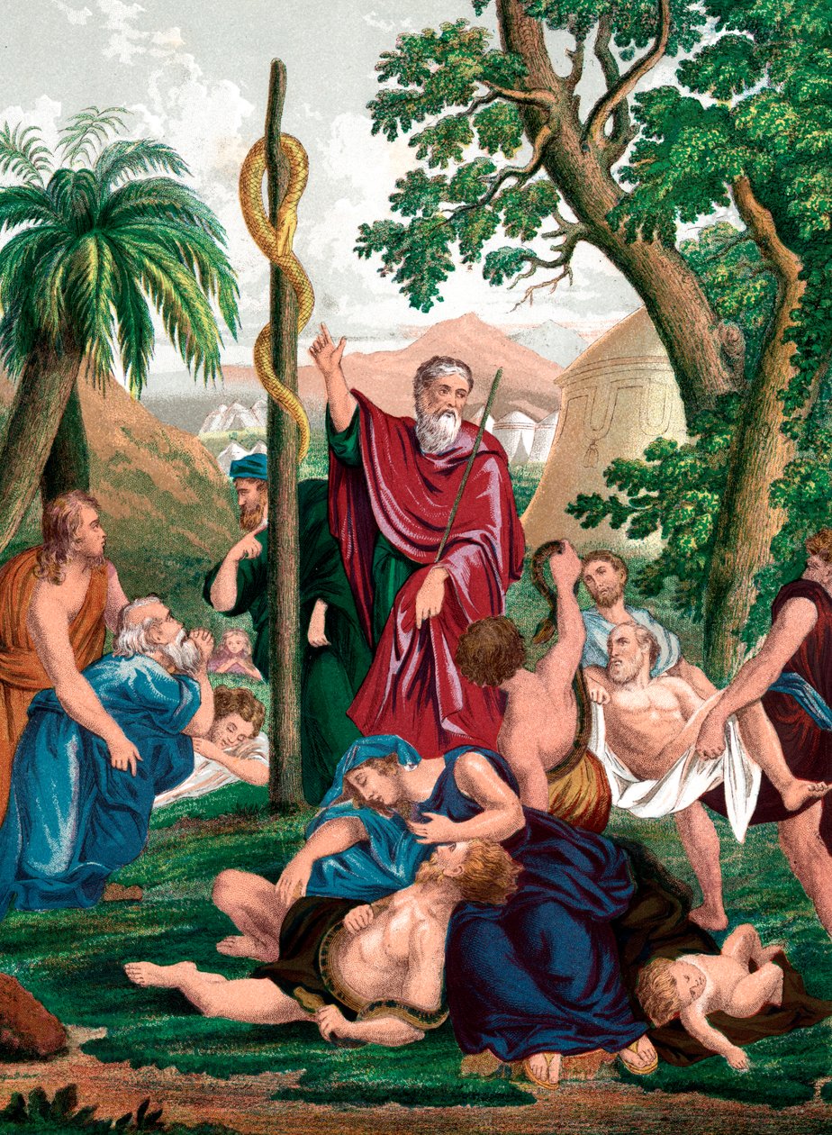 Moses und die eherne Schlange, um 1860 von Unbekannt