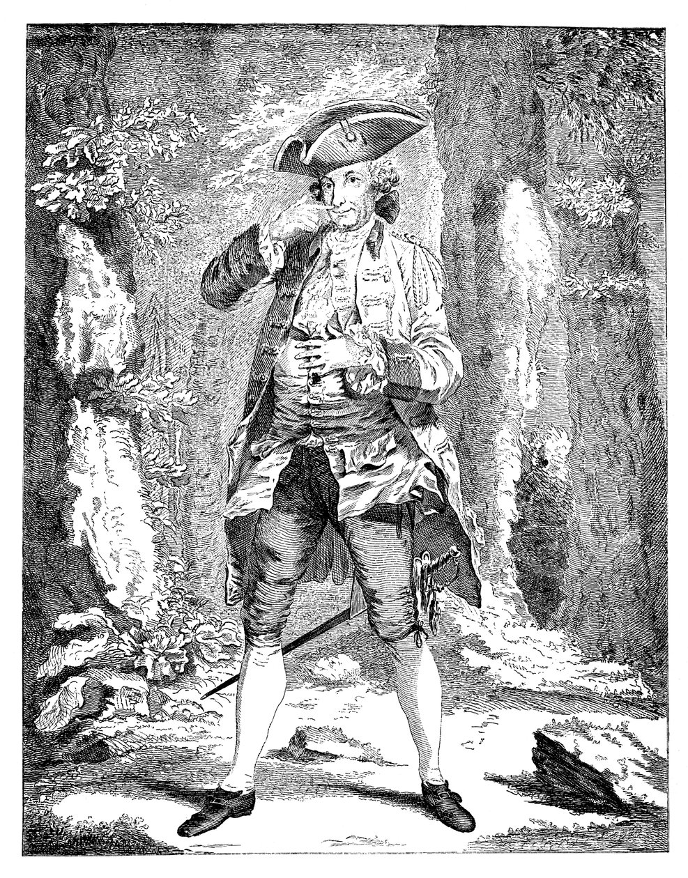 Mr. Woodward in der Rolle des Mercutio, 1753 von Unbekannt