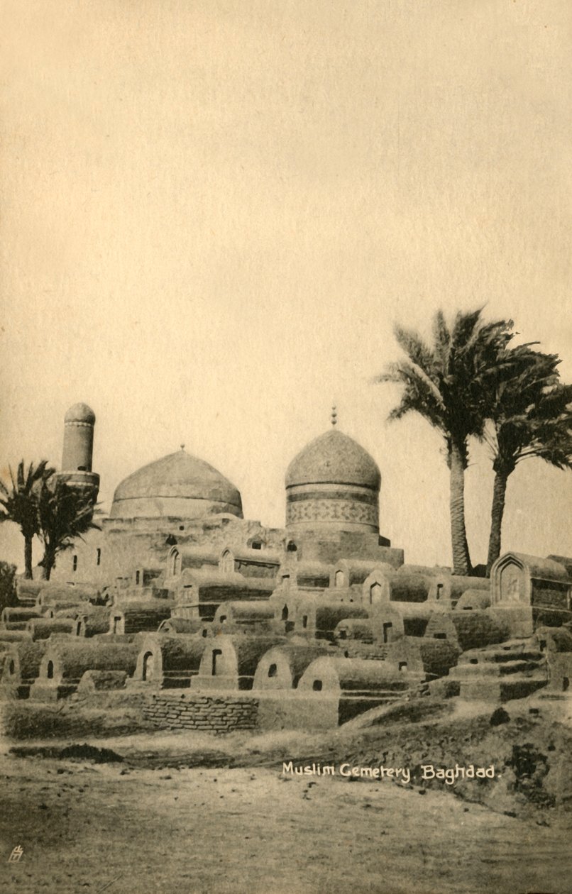 Muslimischer Friedhof, Bagdad von Unbekannt