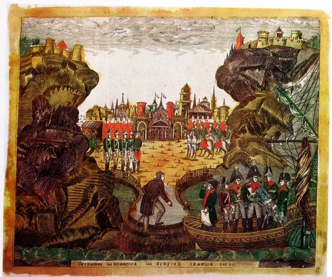 Napoleon kommt auf St. Helena an von Unbekannt
