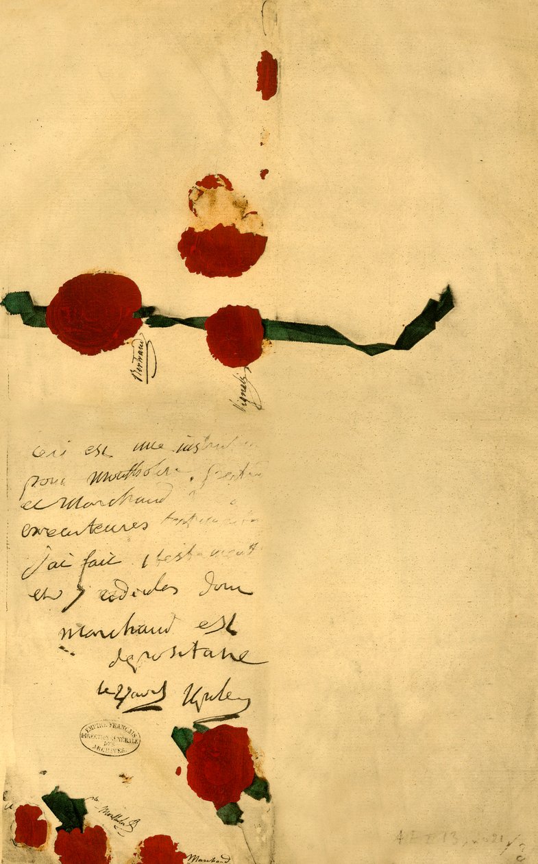 Napoleons Testament, 16. April 1821, 1921 von Unbekannt