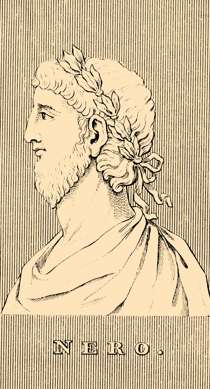 Nero, 37-68 n. Chr., 1830 von Unbekannt