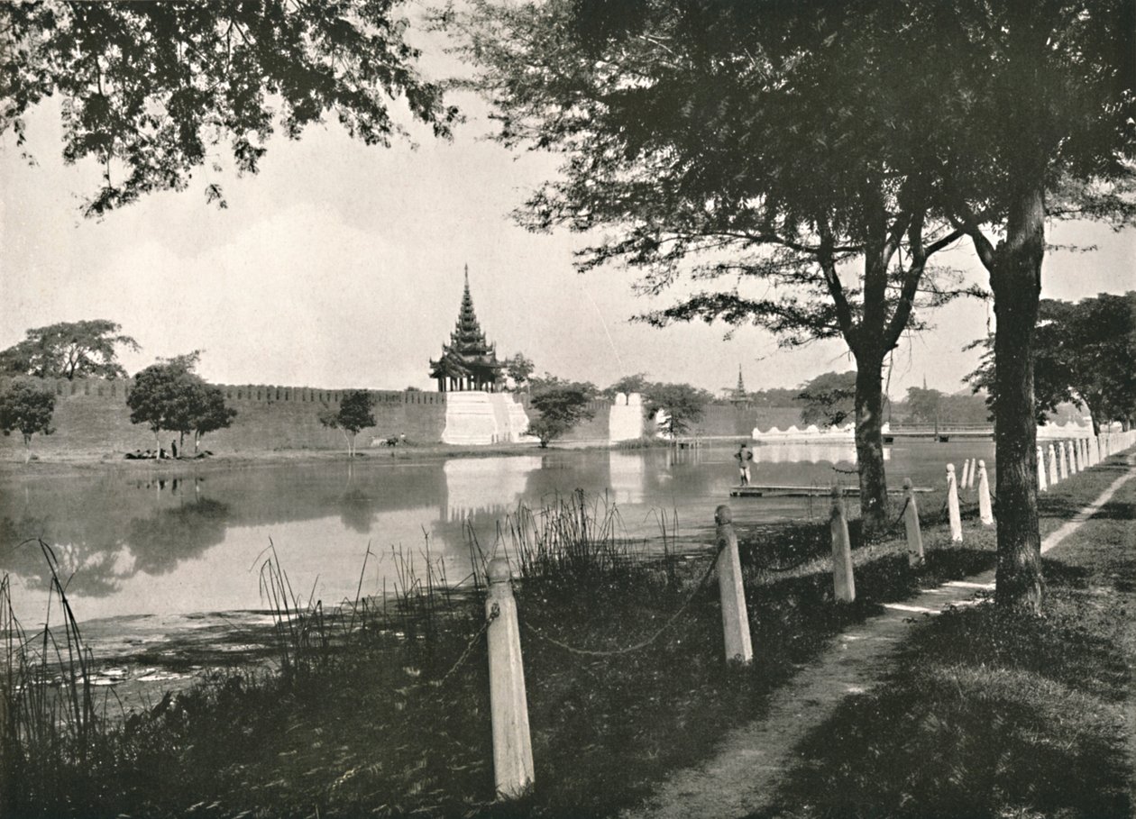 Nordgraben und Mauer, Mandalay, 1900 von Unbekannt