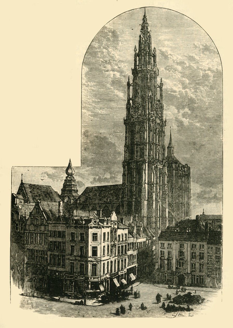 Notre Dame, Antwerpen, 1890 von Unbekannt