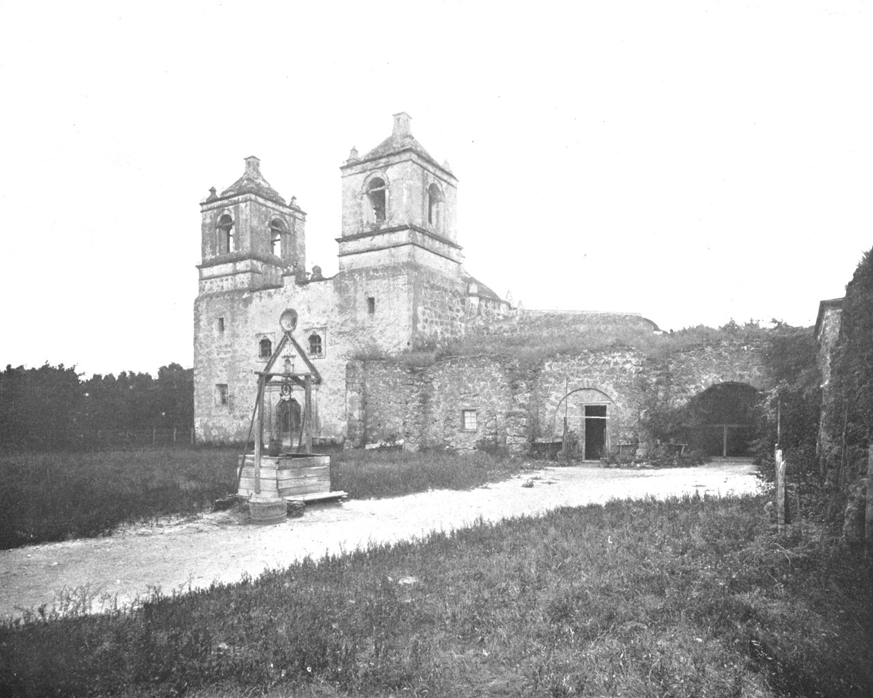 Alte spanische Mission, San Antonio, Texas, USA, um 1900 von Unbekannt