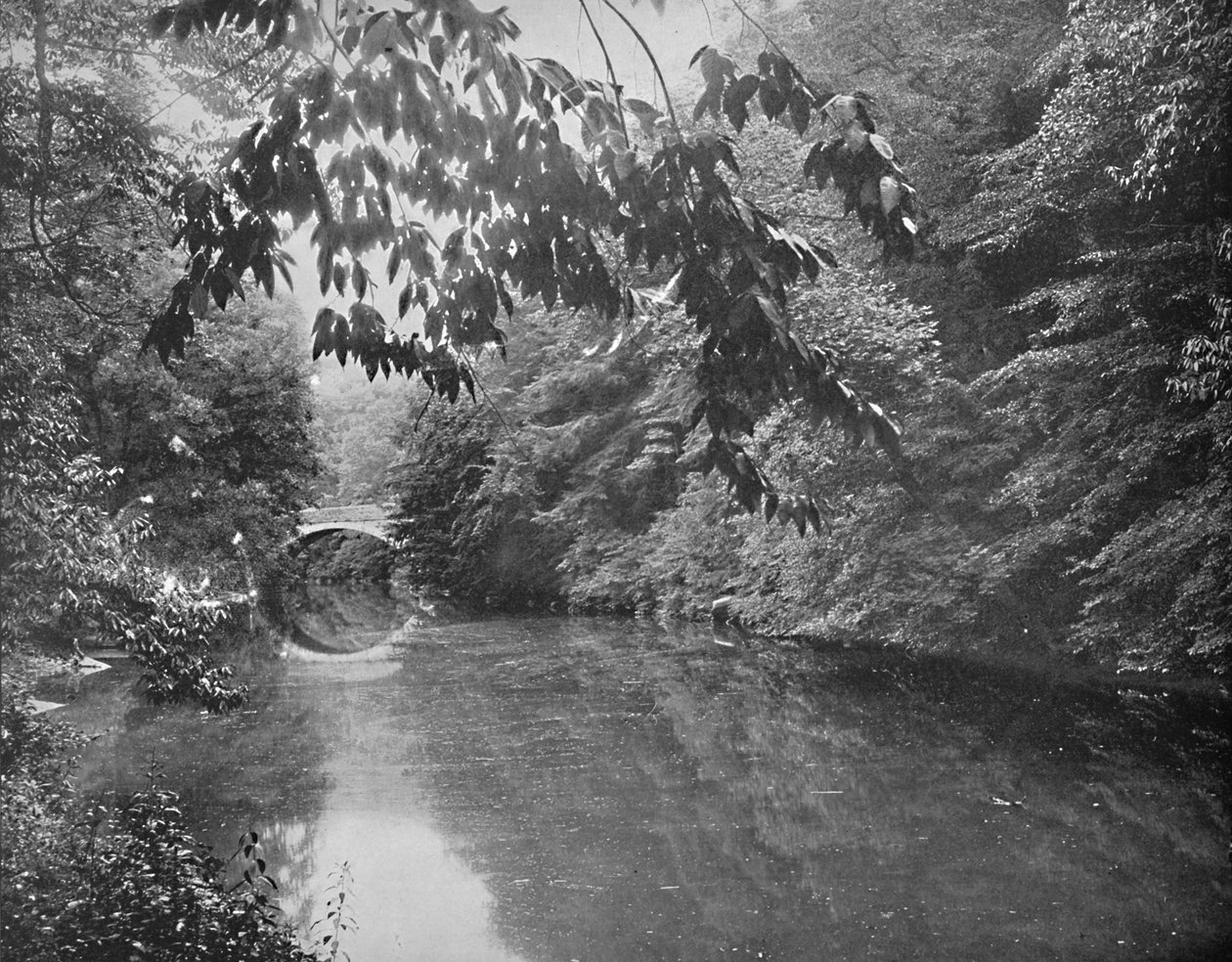 Am Wissahickon Creek, Fairmount Park, Philadelphia, um 1897 von Unbekannt