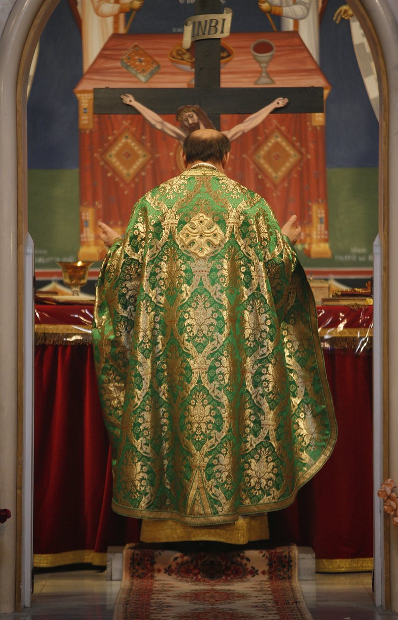 Orthodoxe Messe, Lyon, Frankreich von Unbekannt