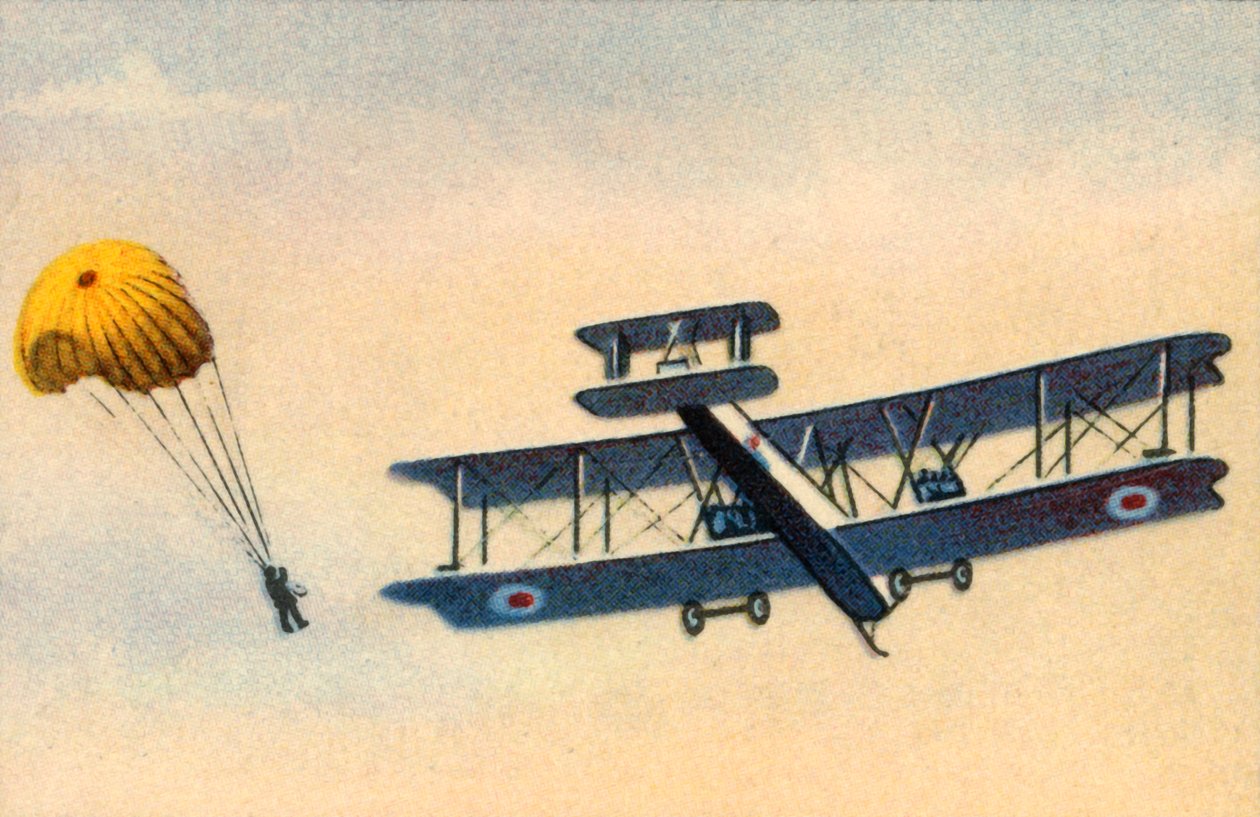 Fallschirmsprung, ca. 1919, 1932 von Unbekannt
