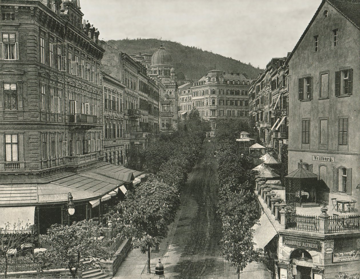Parkstraße, Karlsbad, Tschechoslowakei, 1895 von Unbekannt