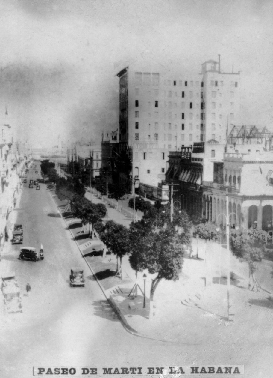 Paseo de Marti in Havanna, 1920er Jahre von Unbekannt