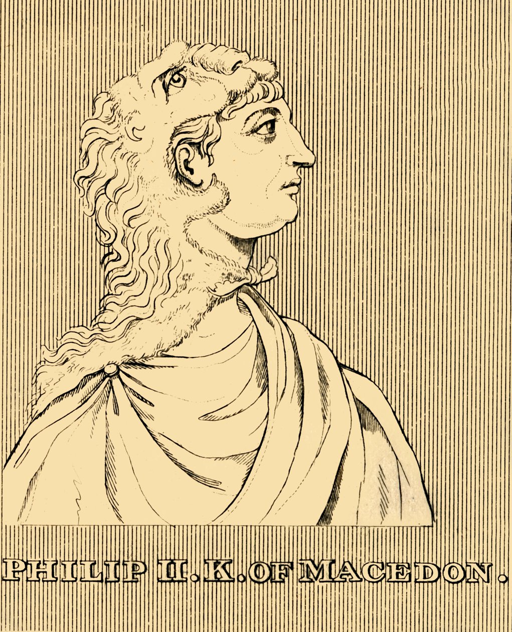 Philipp II., König von Makedonien, 382-336 v. Chr., 1830 von Unbekannt