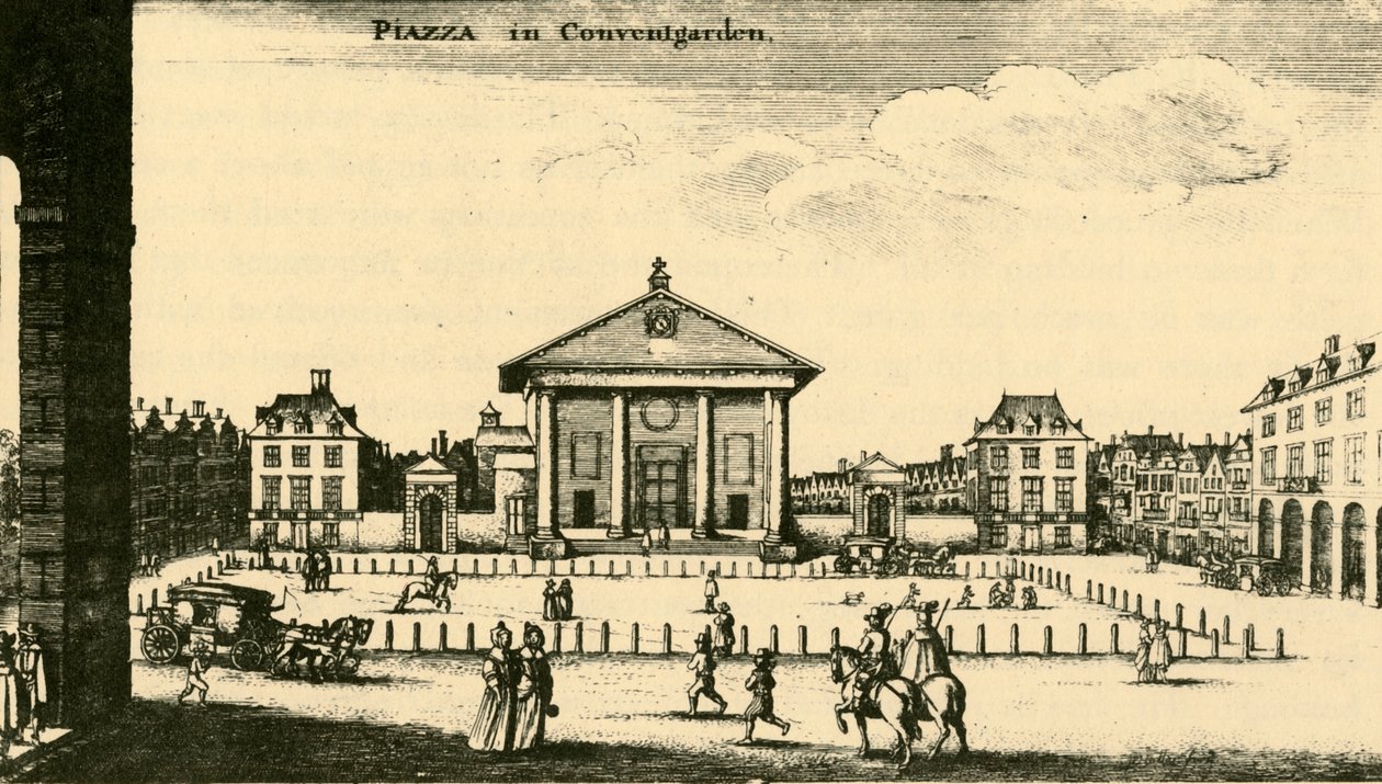 Piazza in Covent Garden, 18. Jahrhundert, 1925 von Unbekannt