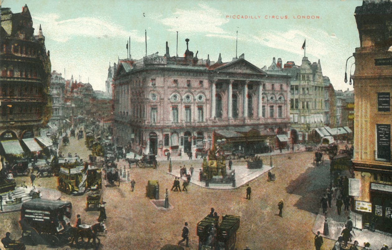 Piccadilly Circus, London, spätes 19. bis frühes 20. Jahrhundert von Unbekannt