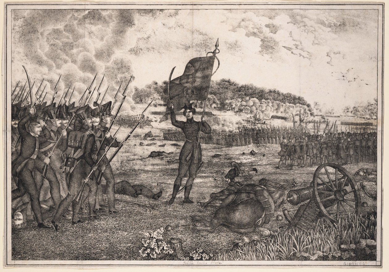 Polnisch-russische Kriegsszene, 1831 von Unbekannt