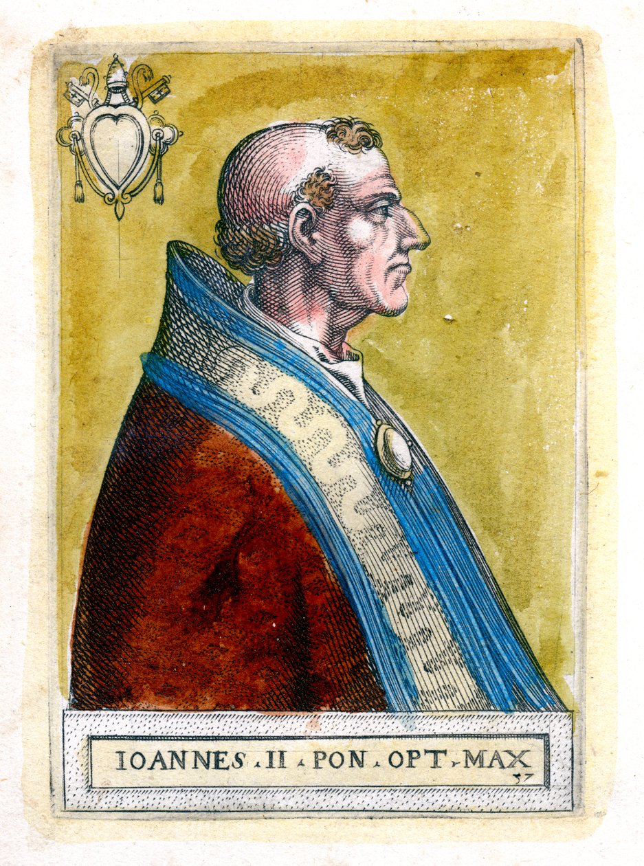 Papst Johannes II., gestorben 535, 19. Jahrhundert von Unbekannt