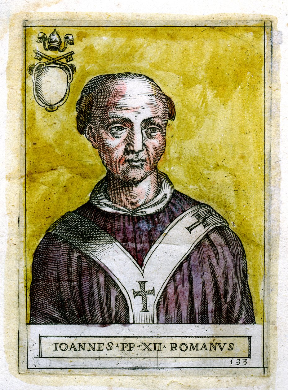 Papst Johannes XII. ca. 937-964, 19. Jahrhundert von Unbekannt