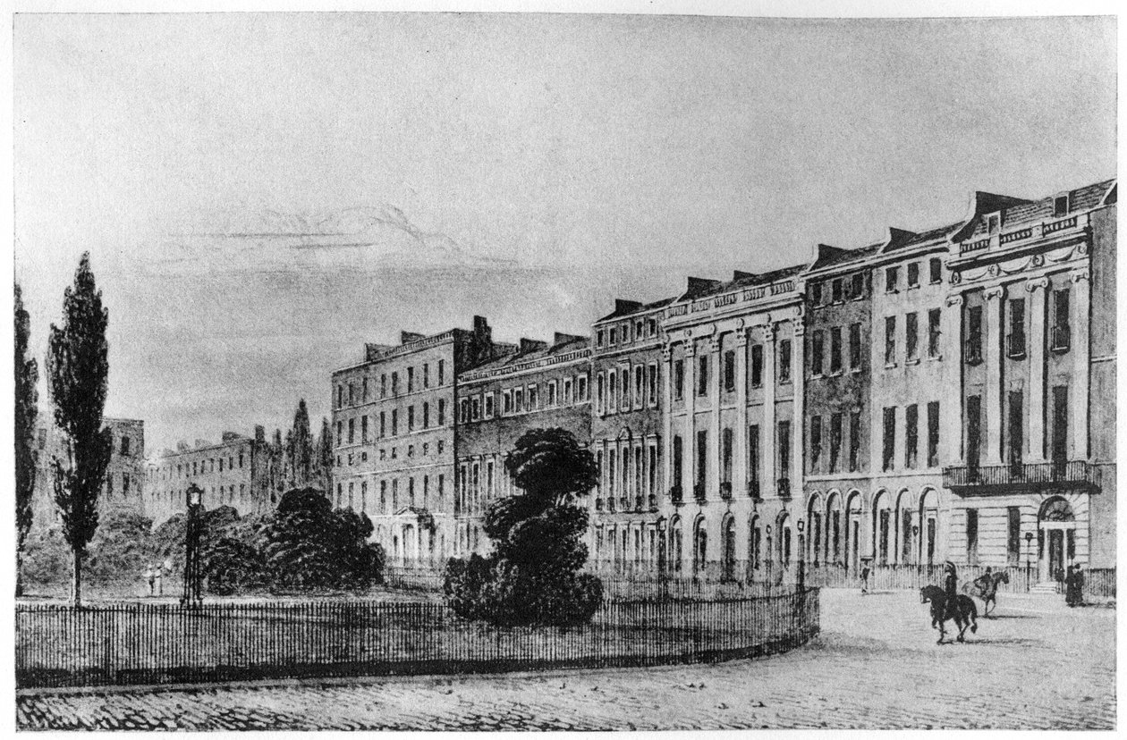 Portman Square, London, ca. 1813 von Unbekannt