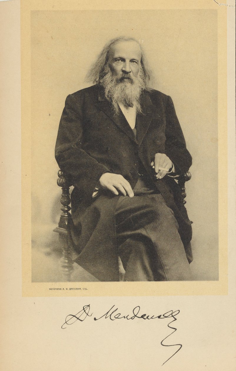 Porträt von Dmitri Mendelejew, ca. 1900 von Unbekannt