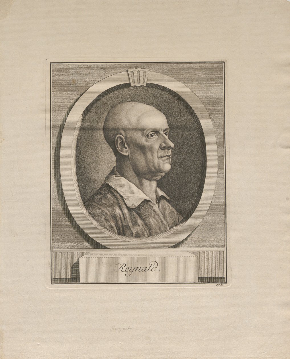 Porträt von Guillaume Thomas Raynal 1713-1796, 1780 von Unbekannt