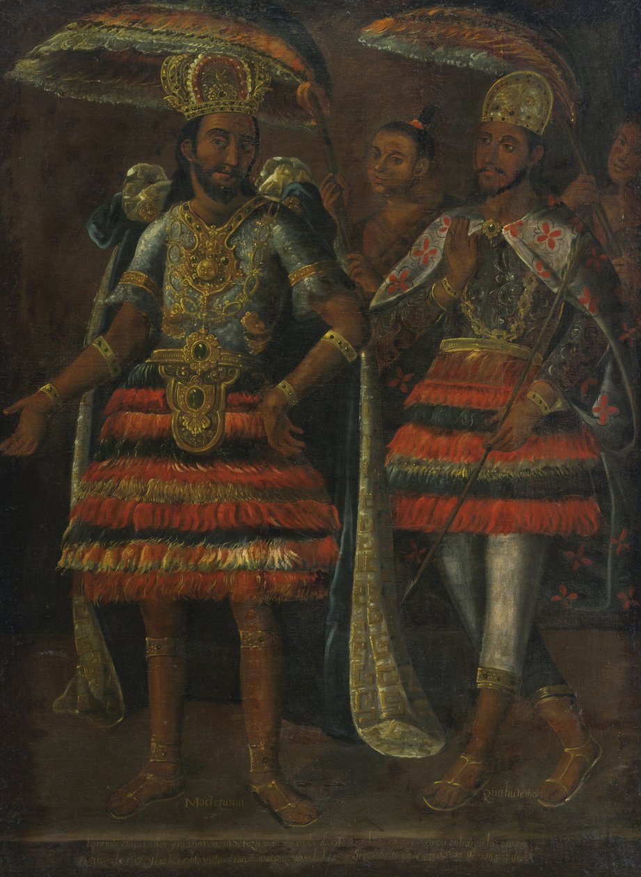Porträt von Moctezuma und Cuauhtémoc, 17. Jahrhundert von Unbekannt