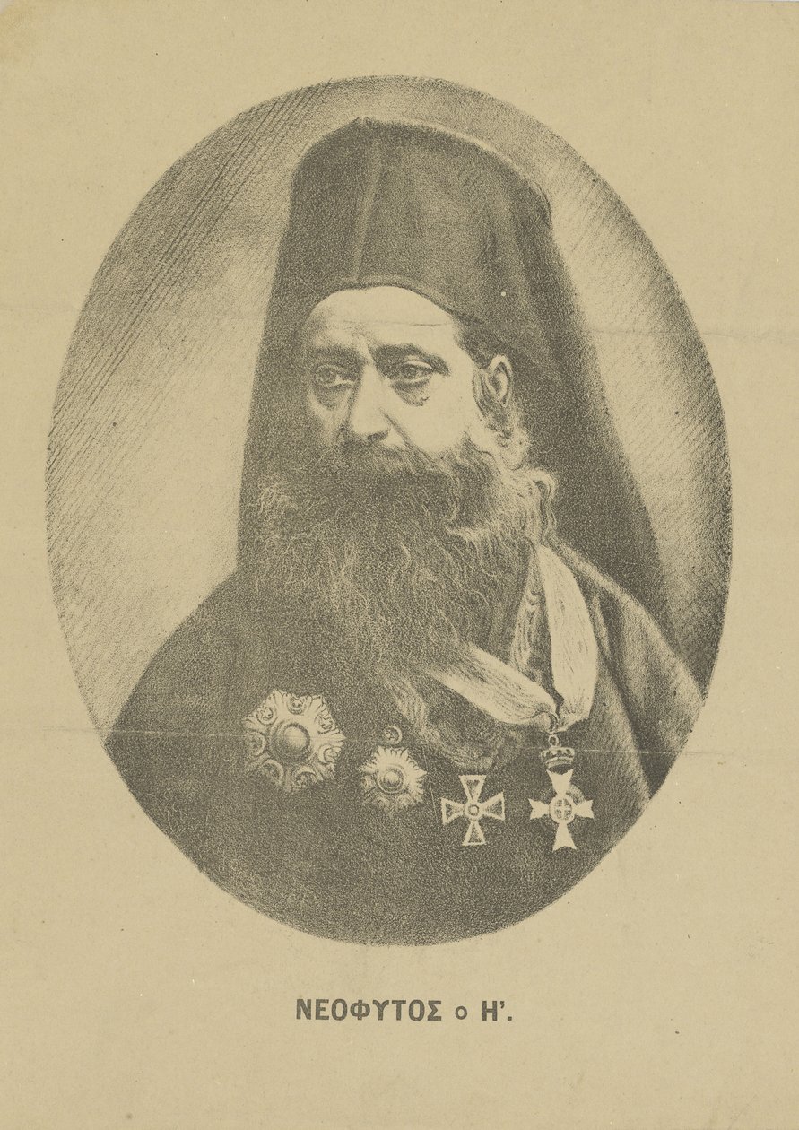 Porträt von Neophytos Vamvas 1770-1856, ca. 1850 von Unbekannt
