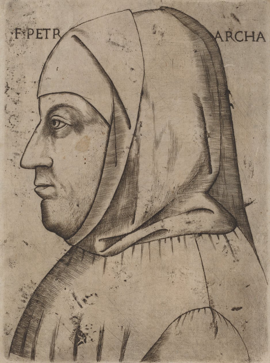 Porträt von Petrarca, erste Hälfte des 16. Jahrhunderts von Unbekannt