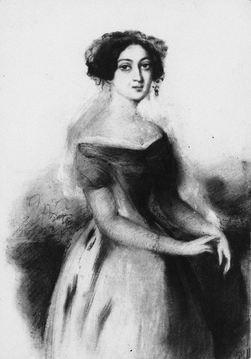 Porträt von Prinzessin Nino Chavchavadze, um 1830 von Unbekannt