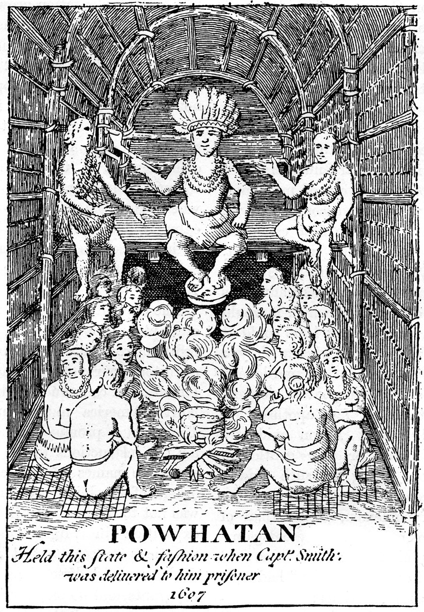 Powhatan in Staat, 1607 ca. 1880 von Unbekannt