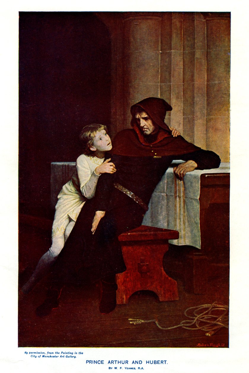 Prinz Arthur und Hubert, 19. Jahrhundert von Unbekannt