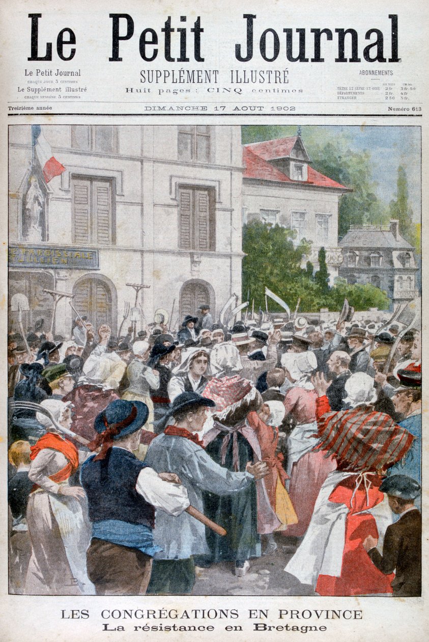 Protest in der Bretagne, 1902 von Unbekannt