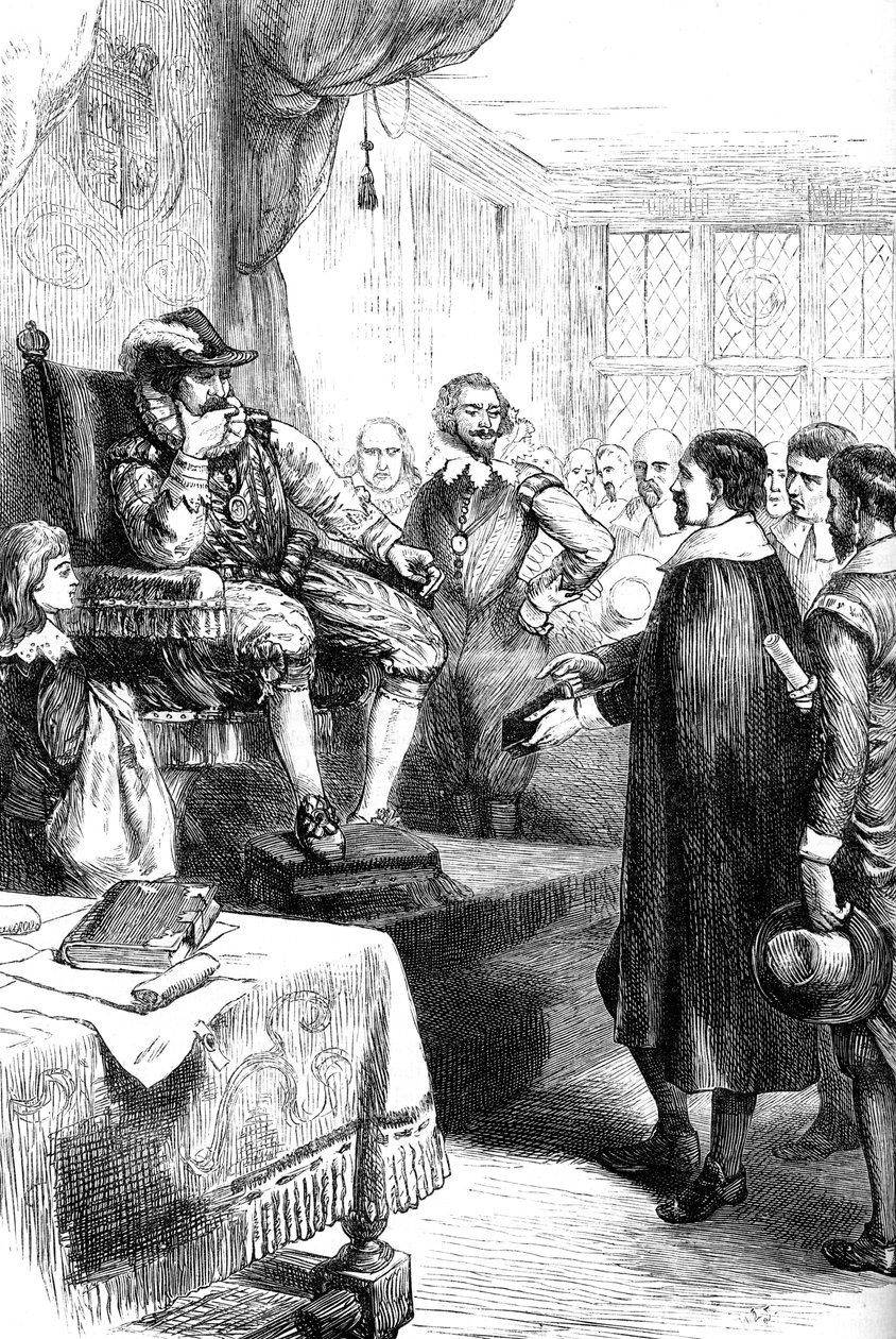 Puritaner vor James I., 17. Jahrhundert um 1880 von Unbekannt