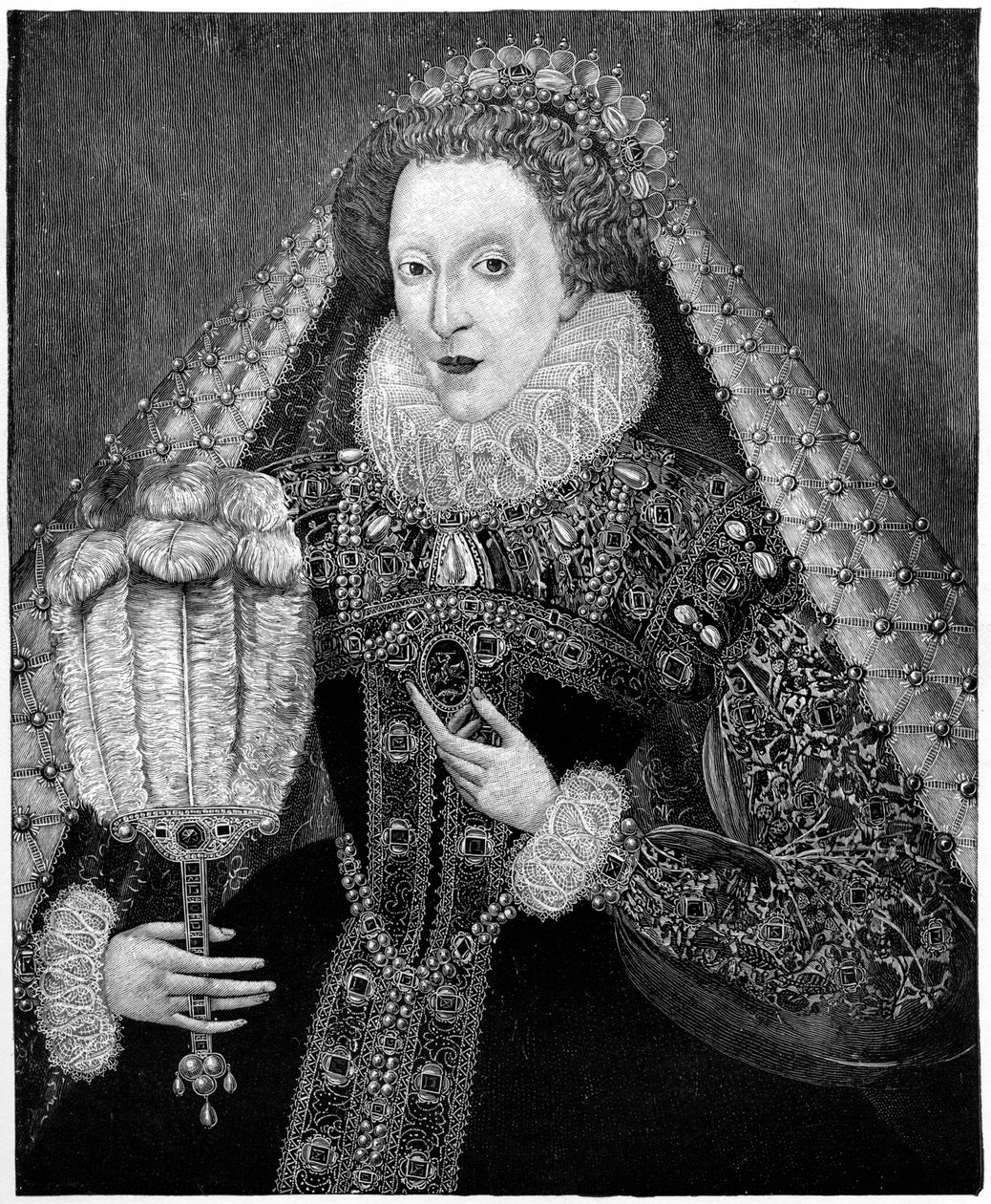Königin Elisabeth I., ca. 1580, 1910 von Unbekannt