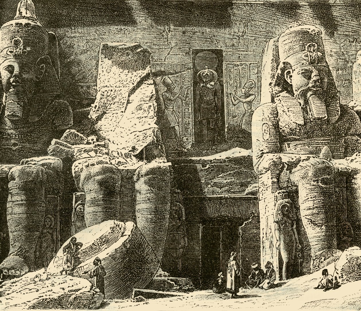 Felsentempel in Abousimbel, 1890 von Unbekannt