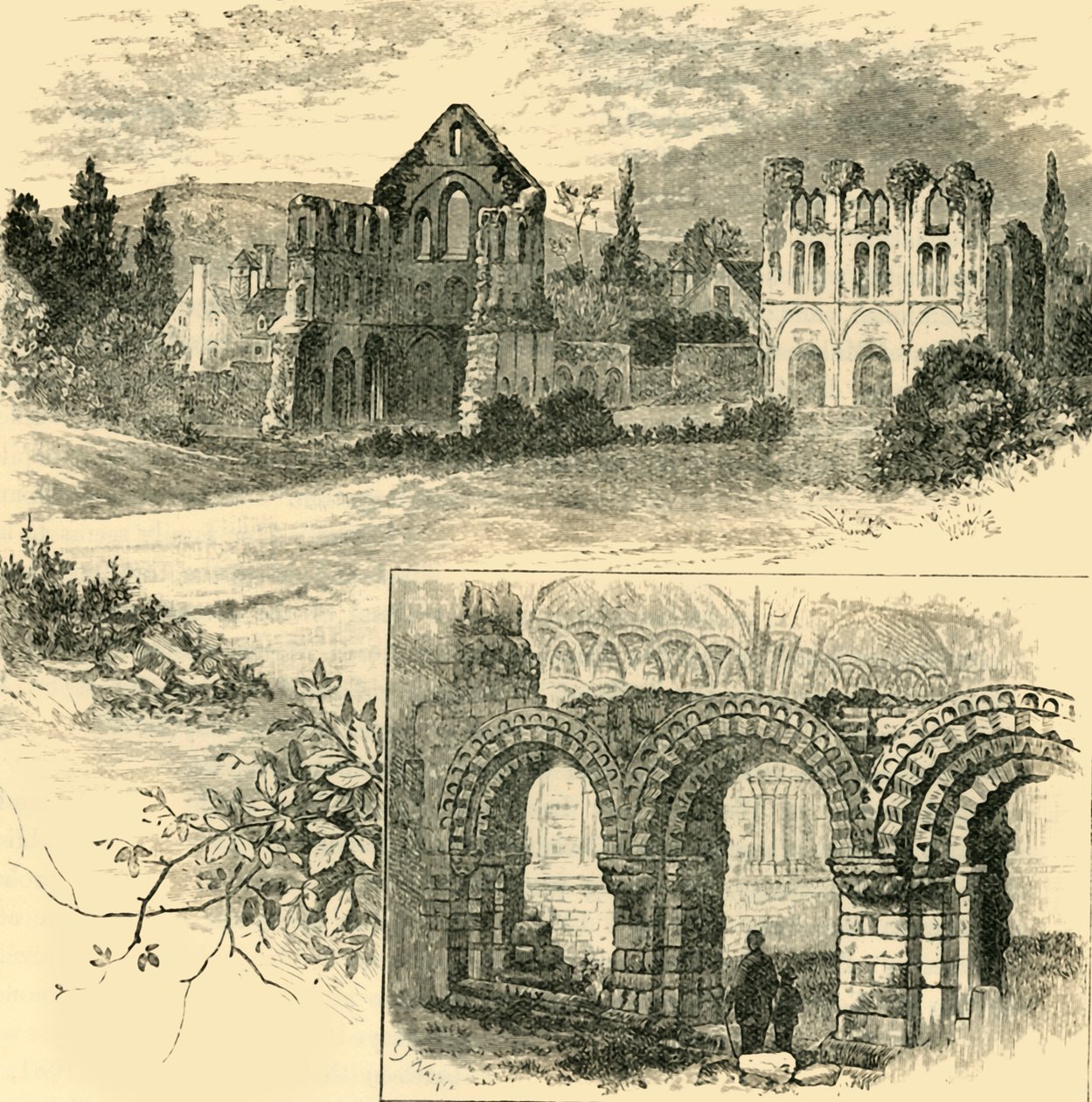 Ruinen der Wenlock Priory, 1898 von Unbekannt