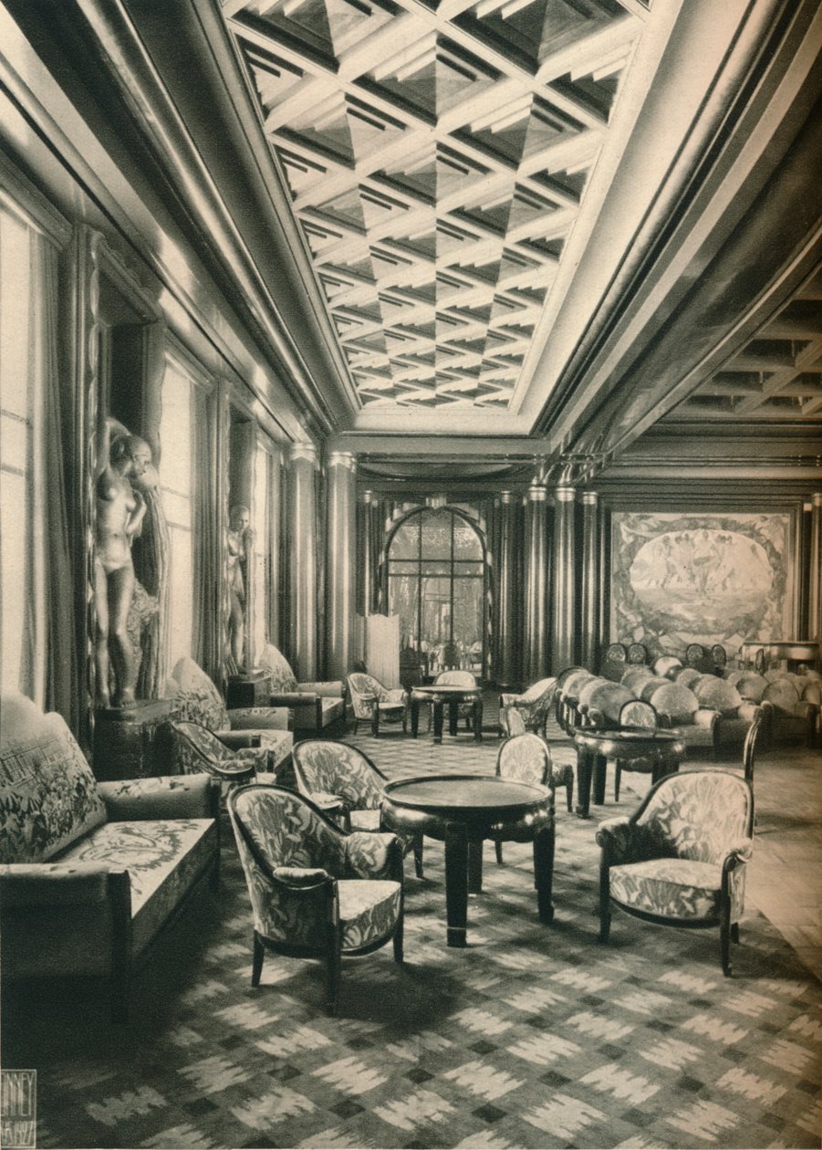 S. S Ile de France, Grand Salon von Unbekannt