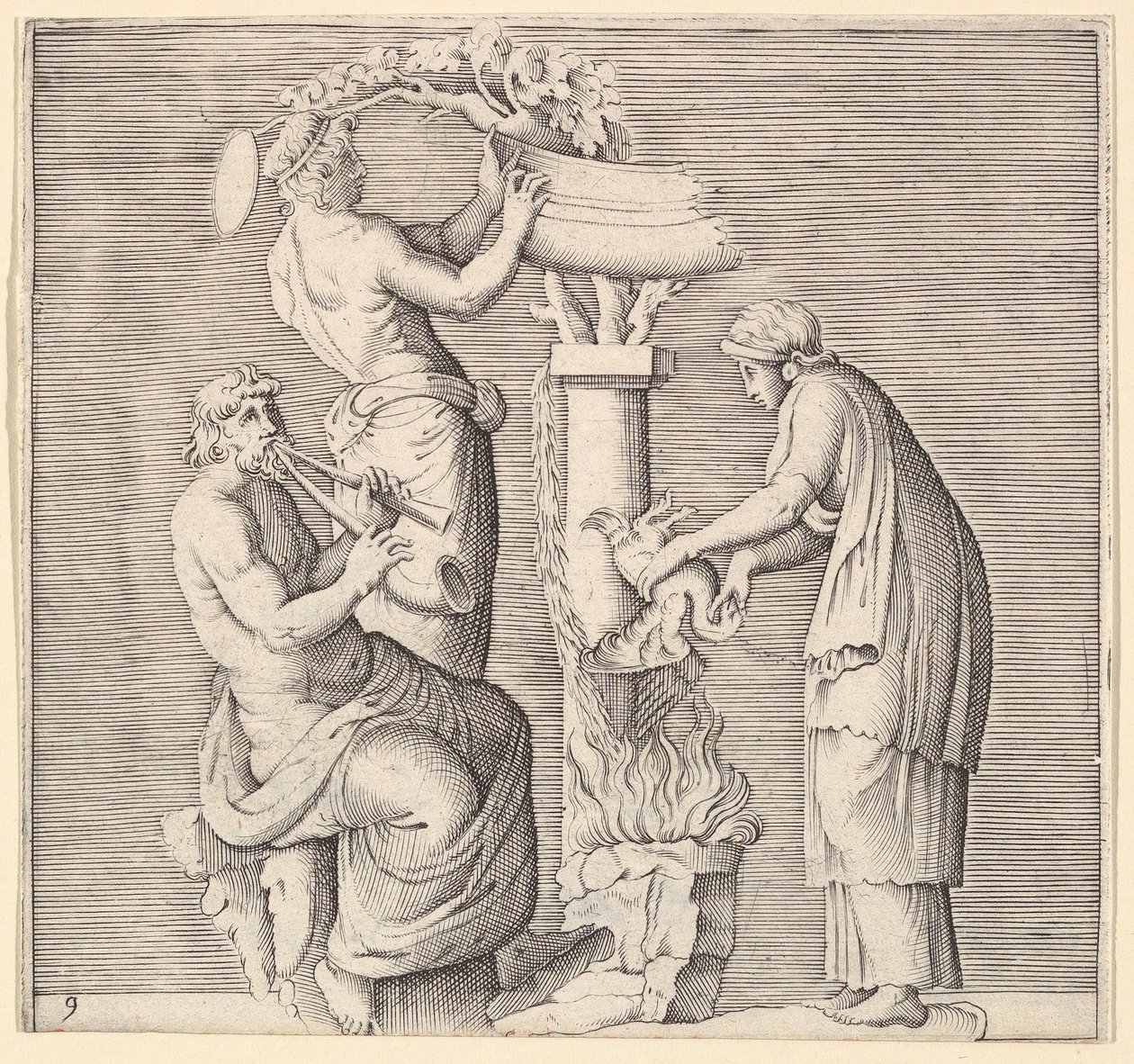 Opfer eines Schwans, veröffentlicht ca. 1599-1622 von Unbekannt