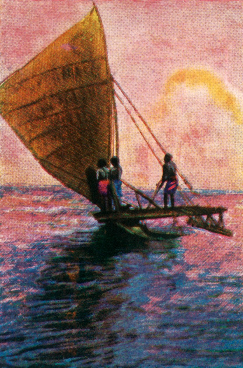Segelboot, Fidschi, ca. 1928 von Unbekannt