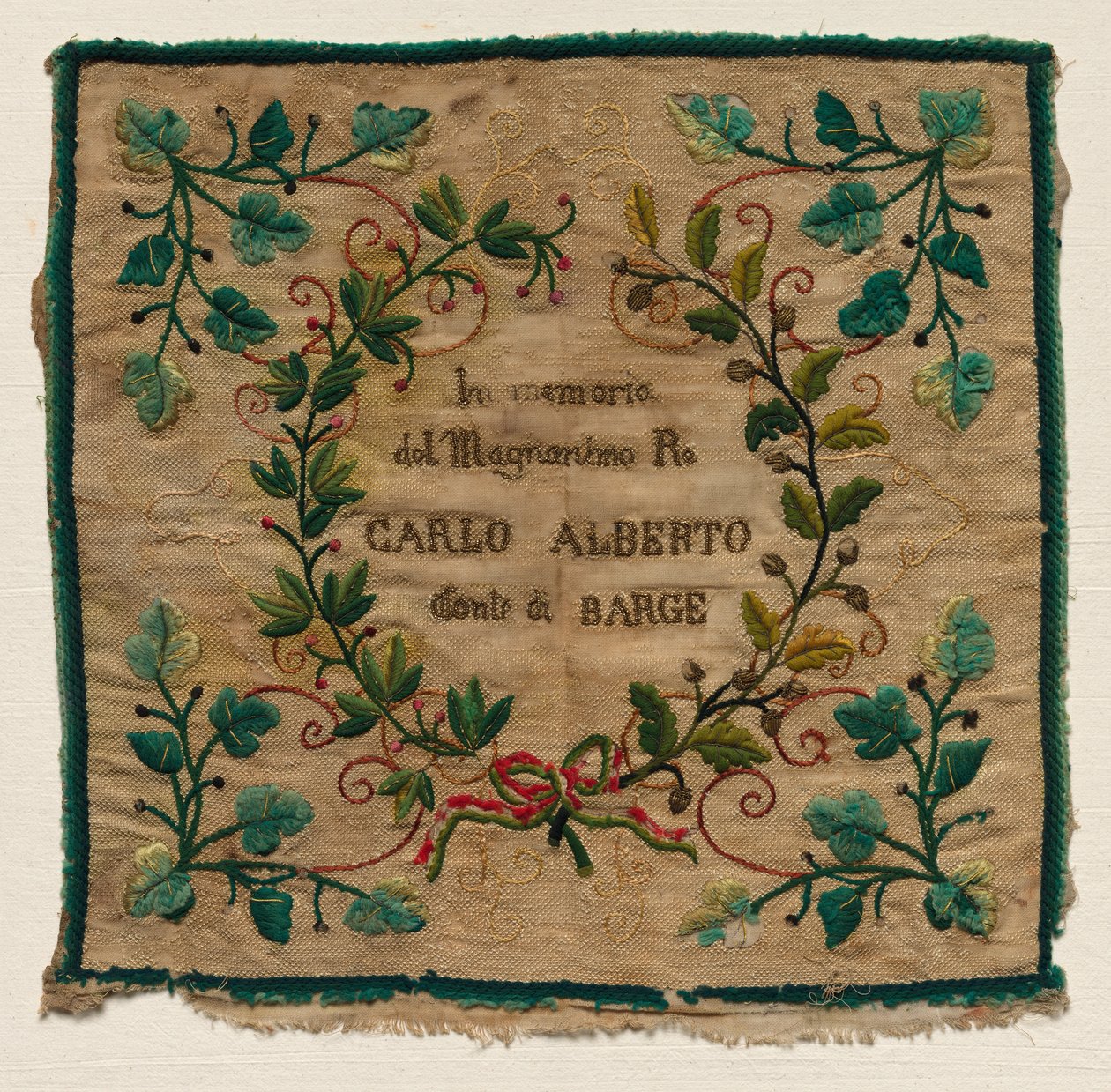 Stickmustertuch, 1800er Jahre von Unbekannt