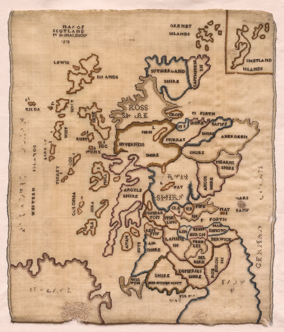 Stickerei, 1810 von Unbekannt