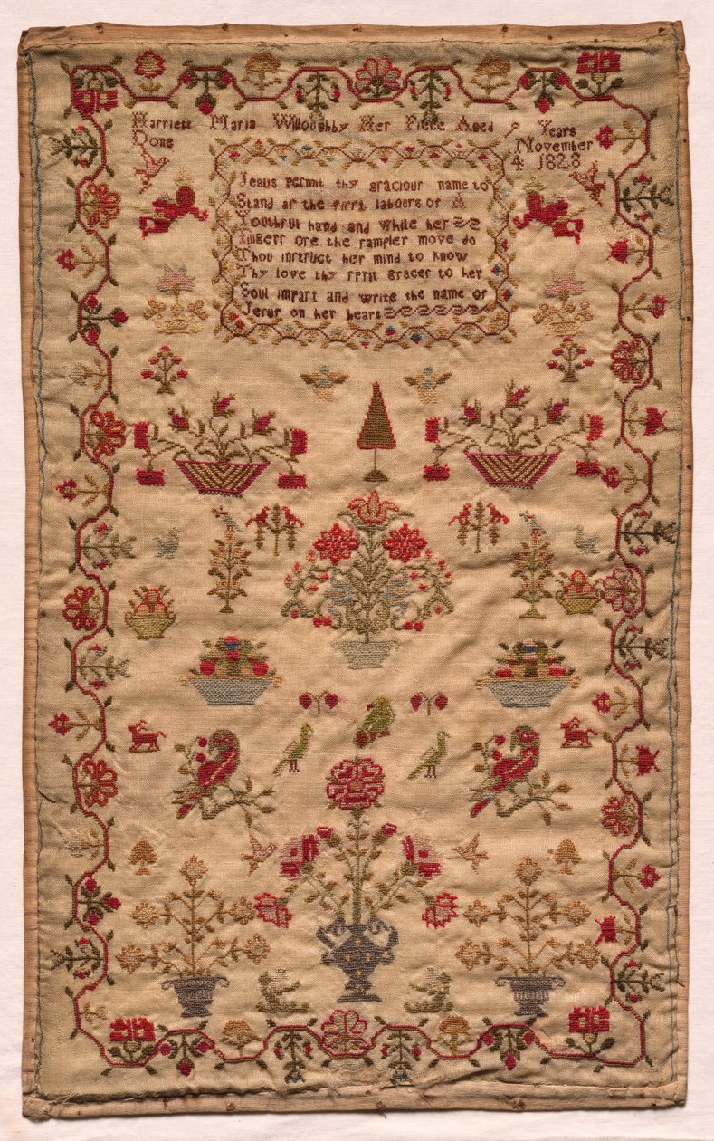 Stickerei, 1828 von Unbekannt