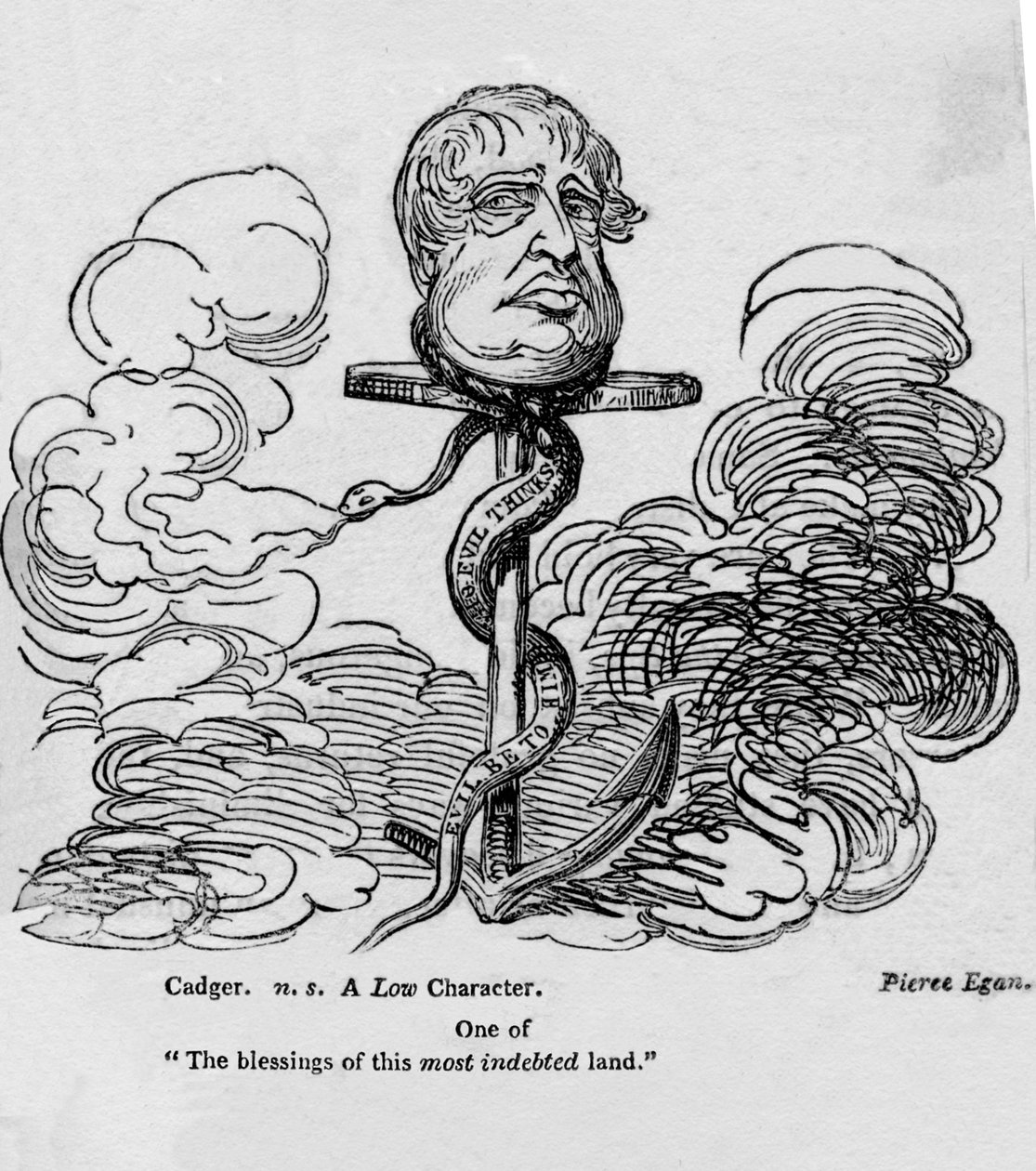 Satirischer Cartoon des Prinzregenten von Unbekannt