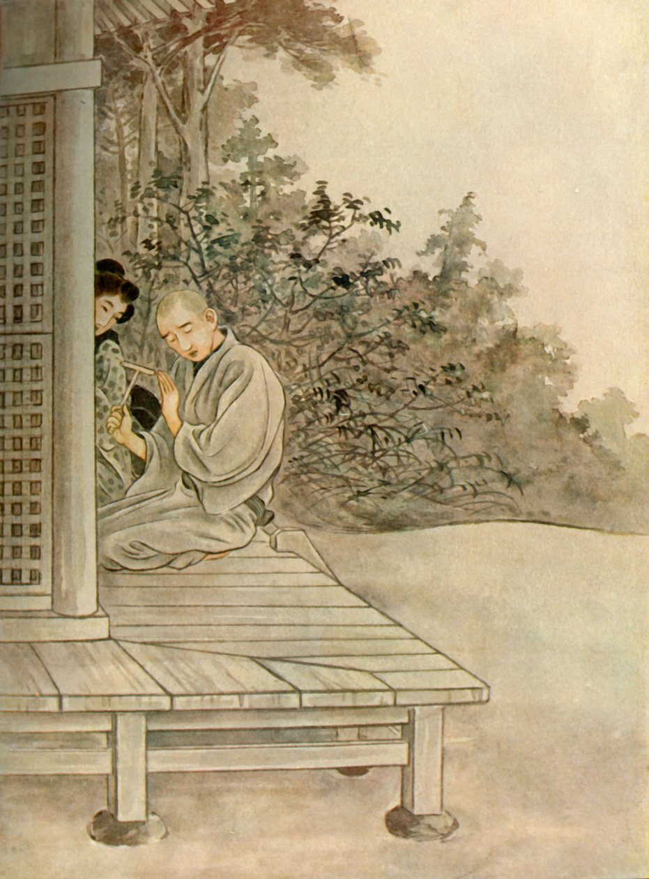 Sawaichi...wiederholte die buddhistische Anrufung: Namu Amida Butsu, 1919 von Unbekannt