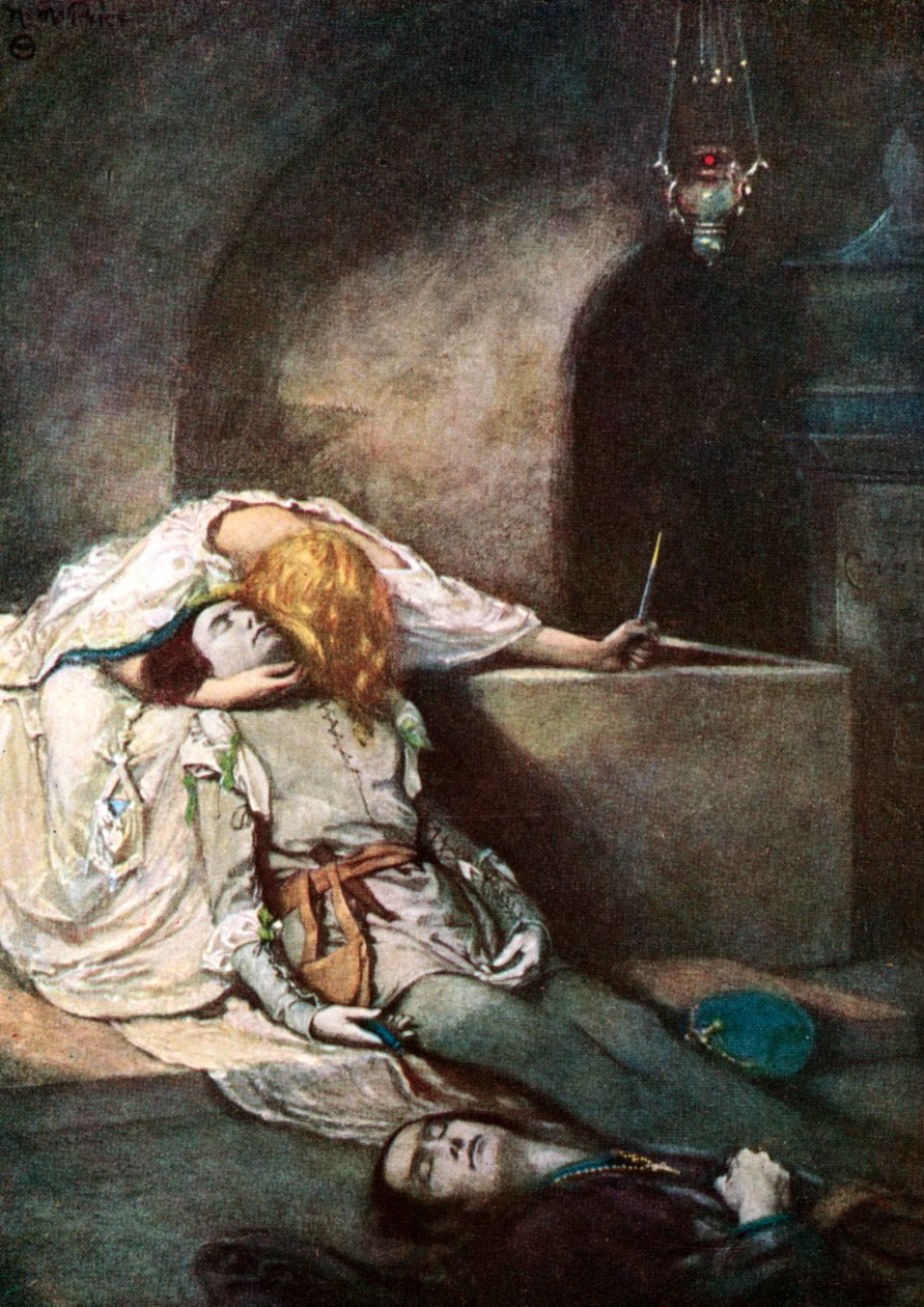 Szene aus Shakespeares Romeo und Julia von Unbekannt