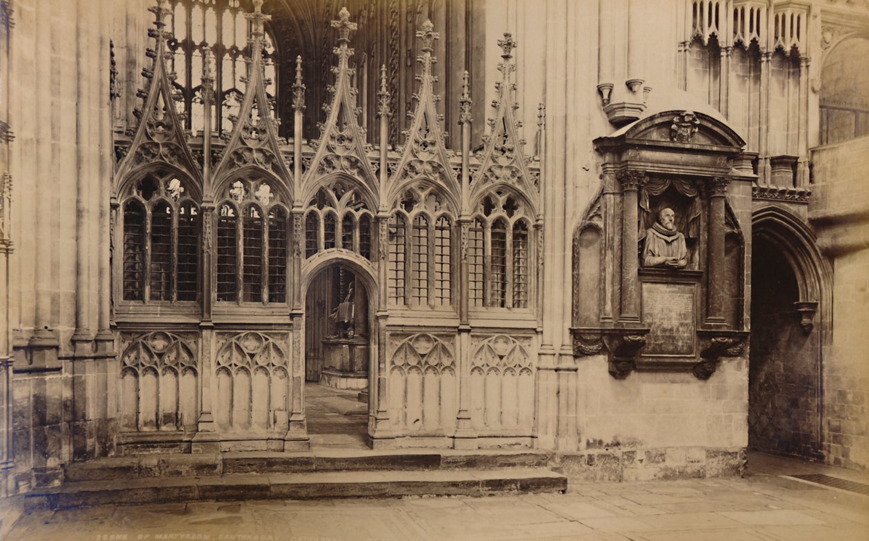 Szene des Martyriums, Kathedrale von Canterbury, 1929 von Unbekannt
