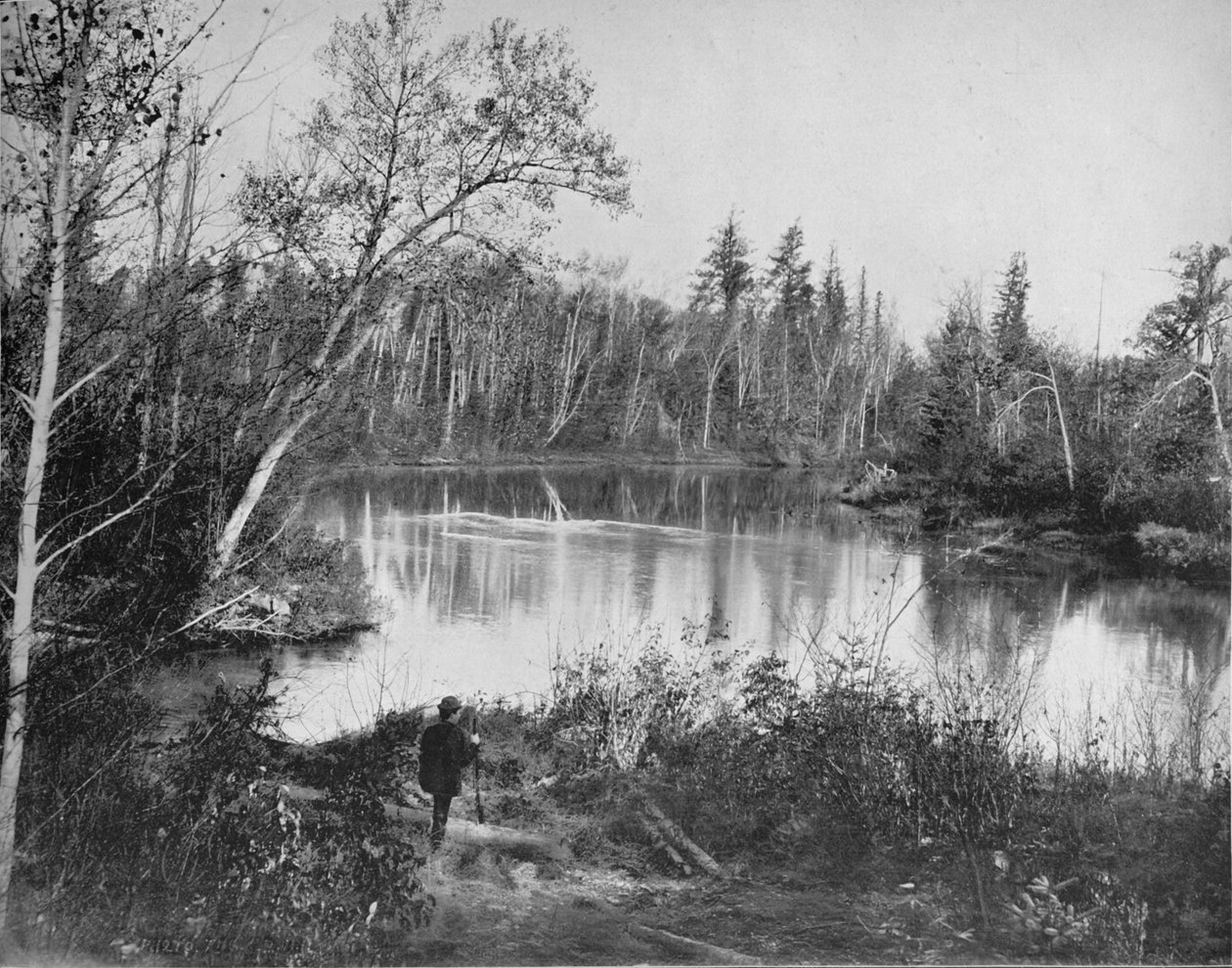 Szene am Peshtigo River, Wisconsin, ca. 1897 von Unbekannt