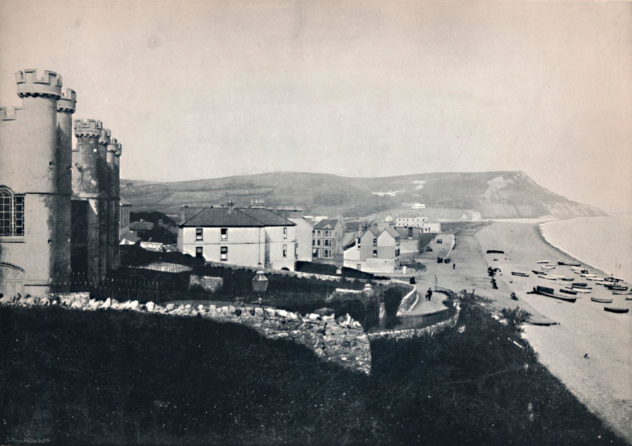 Seaton - Blick auf White Cliff, 1895 von Unbekannt